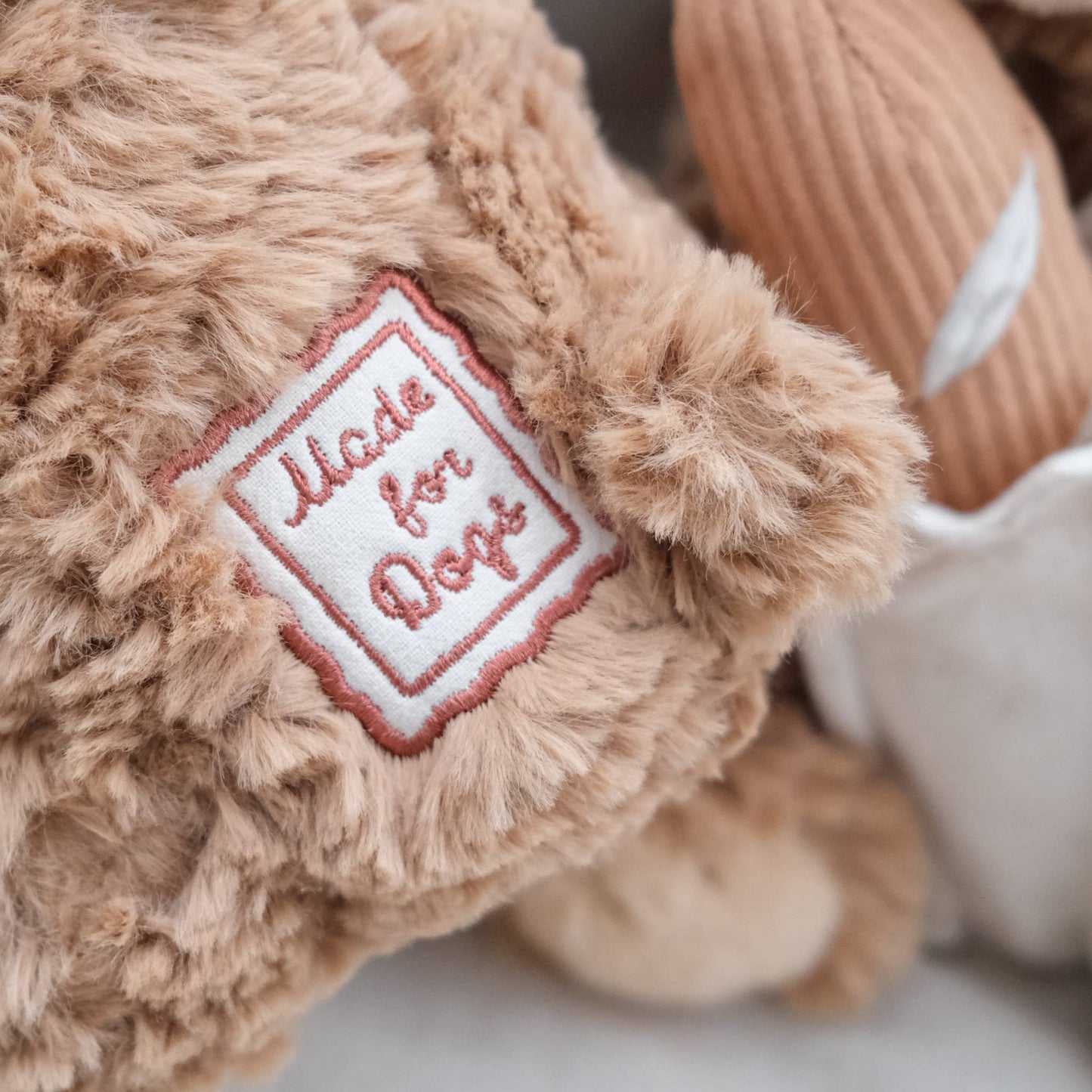 baguette teddy squeaky toy