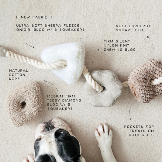 blocs tug + snuffle toy