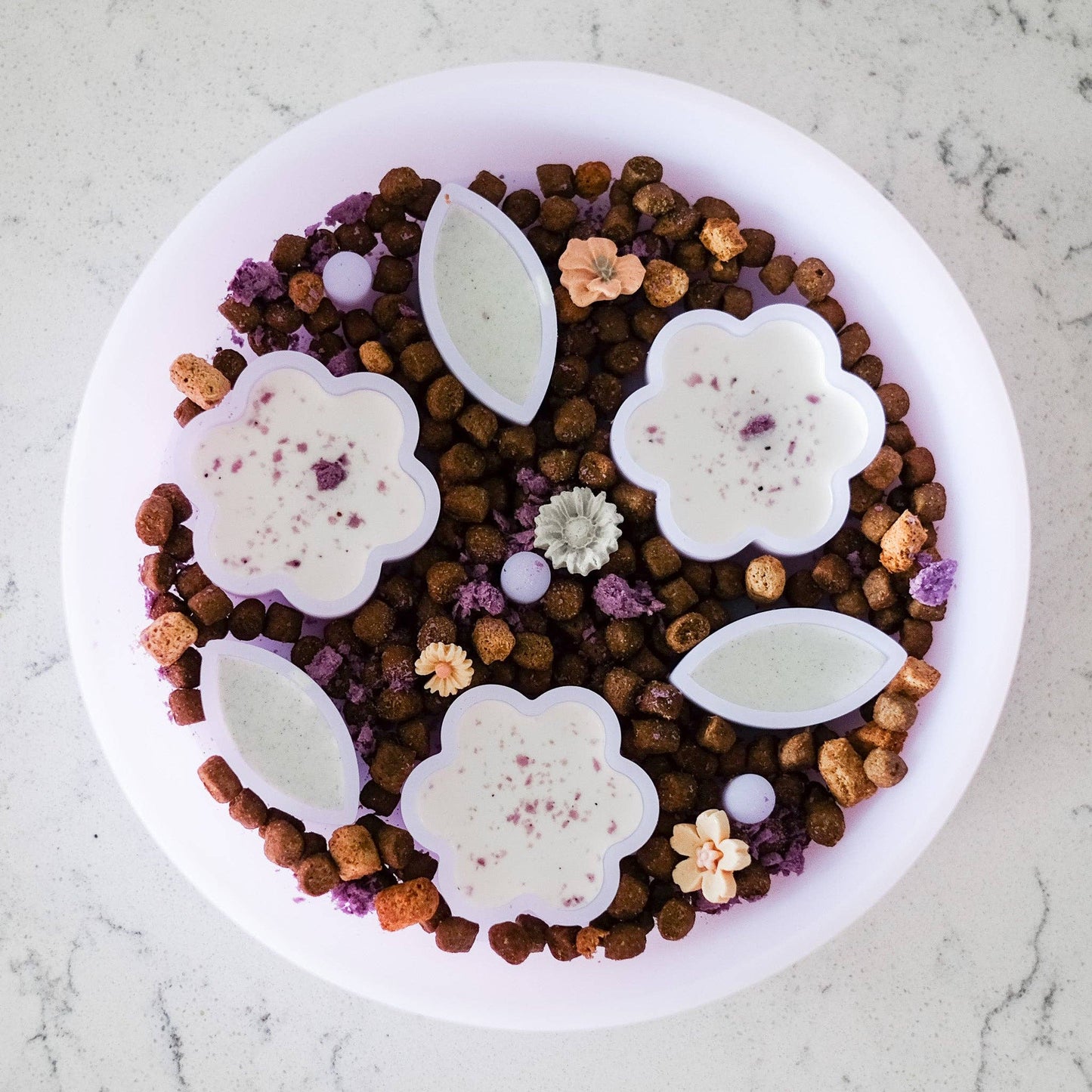 Flower + Leaf Slow Feeder Bowls: MEDIUM