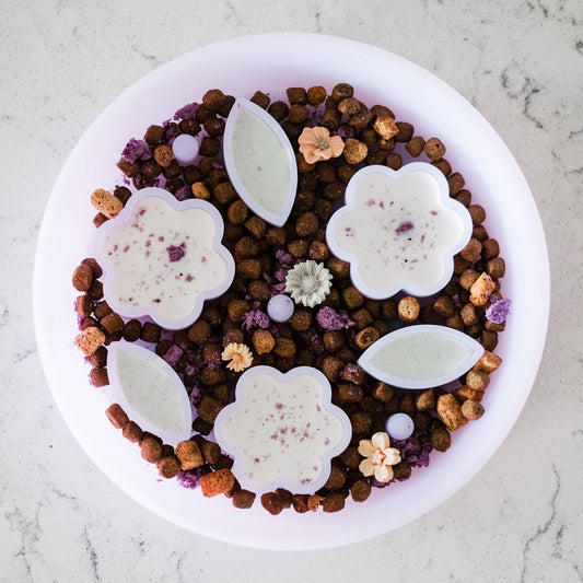 Flower + Leaf Slow Feeder Bowls: Medium