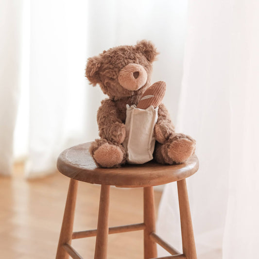 baguette teddy squeaky toy