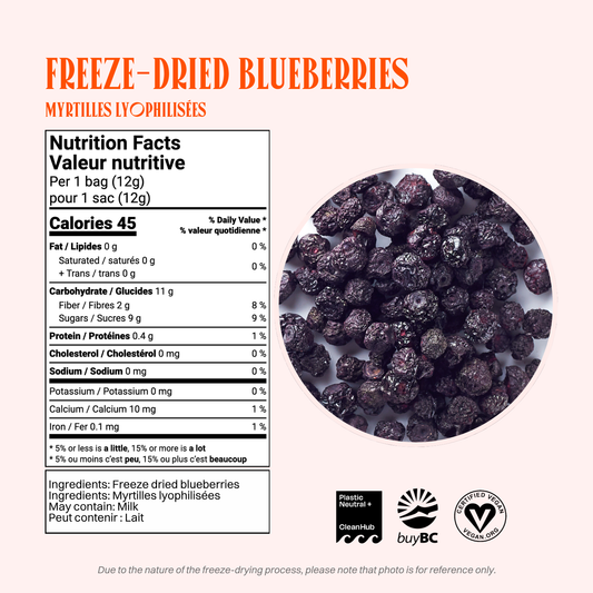 Freeze-Dried Blueberries (Whole) (Snack Size)