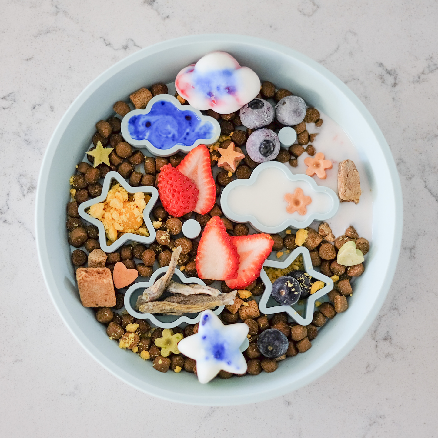 Star + Cloud Slow Feeder Bowls: Medium