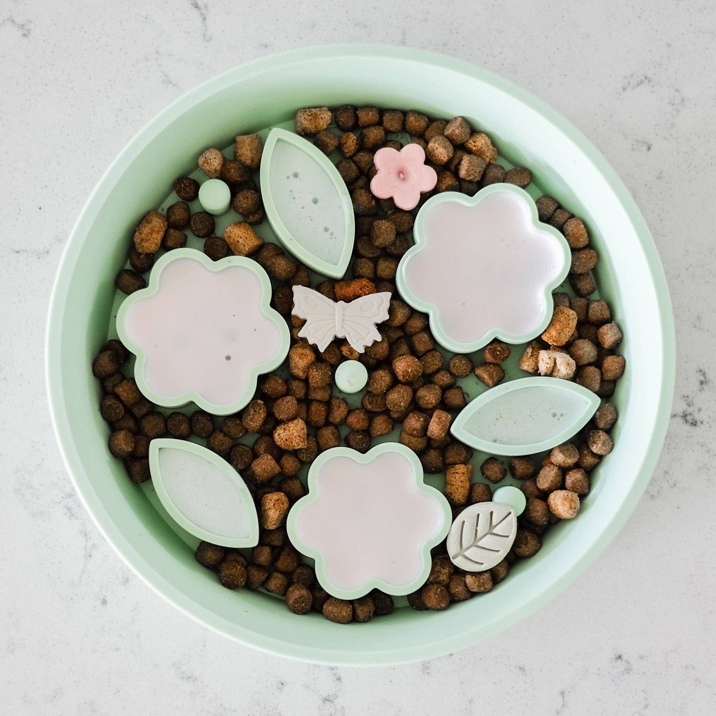 Flower + Leaf Slow Feeder Bowls: MEDIUM